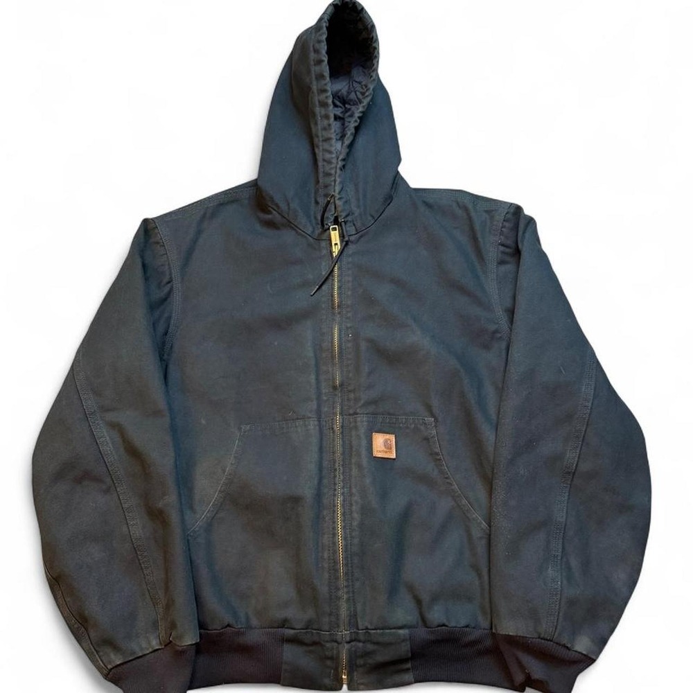Carhartt J280 BLK gorpcore workwear black hooded jacket size Large